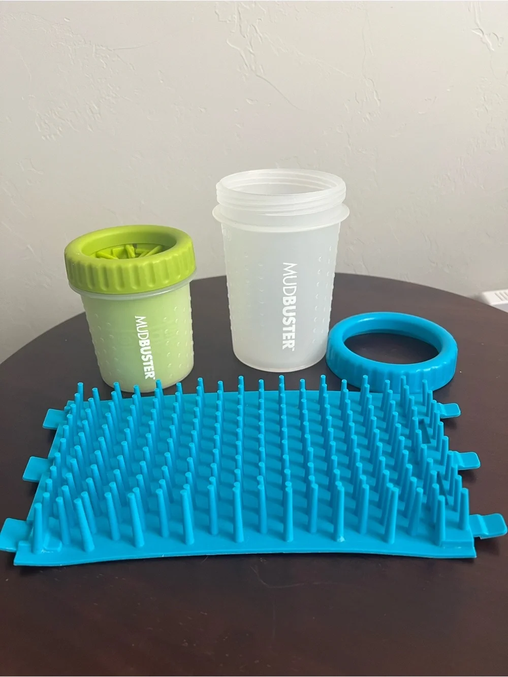 MudBuster Portable Paw Cleaner for Dogs - Blue & Lime